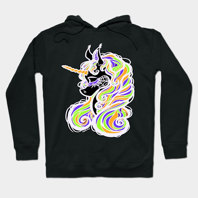 Halloween Night Unicorn Hoodie by Jan Grackle